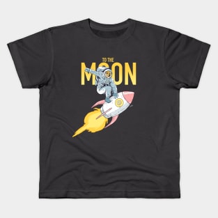 Doge to the Moon! (Red) Kids T-Shirt